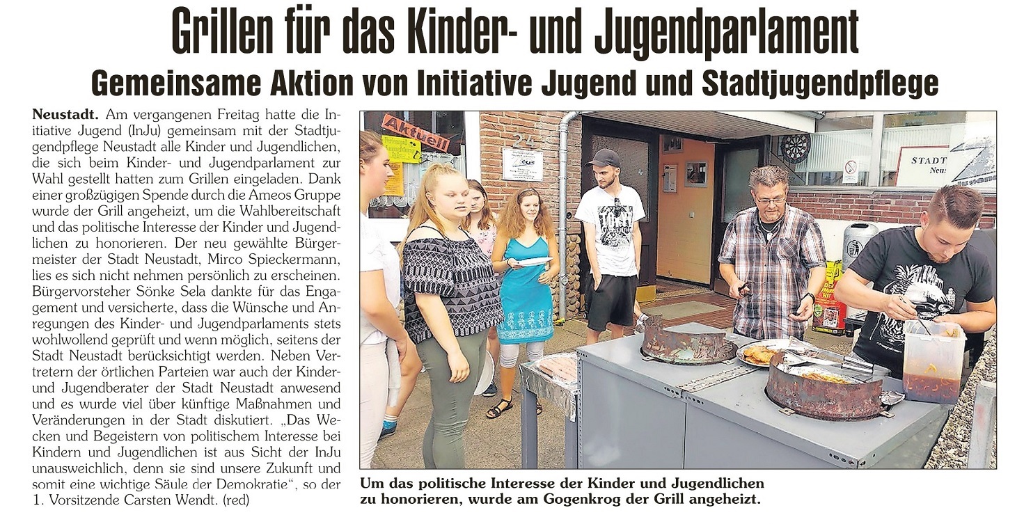 Grillen für das Kinder- und Jugendparlament